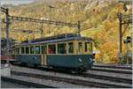 Noch immer im Einsatz, wenn auch die Aufnahme lichtm�ssig etwas zu w�nschen �briglassen: die WAB BDeh 4/4 in Lauterbrunnen.