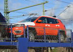 Fabrikneuer JEEP COMPASS SUV bei der Auslieferung per bahn Richtung Polen am 04.12.17 BF.