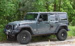 Der Jeep Wrangler Rubicon ist die kompromissloseste und gel�ndetauglichste Ausstattungsvariante des legend�ren US-Gel�ndewagens, hier am 02.06.26 Saarmund.