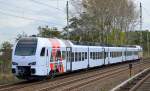 Neuer fünfteiliger FLIRT Triebzug der DB Regio (RMV-Rhein-Main-Verkehrsverbund) auf Probe- bzw Testfahrt, es handelt sich um 94 80 0429 613-3 D-DB Richtung Oranienburg am 21.10.14