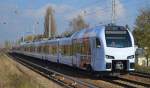 Wieder zwei neue DB Regio Region Südwest Trier FLIRT-Triebzüge auf Testfahrt, vorne 429 106-8 + 429 600-0 dahinter am 07.11.14 Berlin-Karow.
