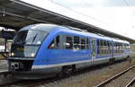Der ehemalige Desiro-Präsentations Triebzug 642 800-6  TRAINGUARD  von Siemens ist inzwischen bei EBT-EMONS Bahntransporte GmbH registriert und stand überraschend am 27.11.17 abfahrbereit