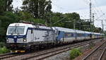 ČD - Česk� dr�hy a.s., Praha [CZ] mit ihrer Vectron  384 016-2  [NVR-Nummer: 91 54 7384 016-2 CZ-CD] und EC-Wagengarnitur zur Bereitstellung im Bahnhof Berlin Hbf. (tief) am 17.08.26 H�he Bahnhof Berlin-Jungfernheide.