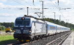 ČD - Česk� dr�hy a.s., Praha [CZ] mit ihrer Vectron '384 012-1' [NVR-Nummer: 91 54 7384 012-1 CZ-CD] und EC Richtung Berlin am 14.09.26 Durchfahrt Bahnhof Elsterwerda.