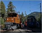 50 Jahre Blonay Chamby - MEGA BERNINA FESTIVAL: das Bernina Krokodil Ge 4/4 182 beim Manöver in Chaulin.