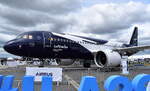 Lufthansa Airbus A320neo/Airbus A320-271N in Sonderlackierung  100 Jahre   (D-AING) auf der ILA 2026 auf dem Flughafen BER am 12.06.26