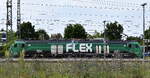 Leider nur aus der Ferne, Flex Bahndienstleistungen GmbH, Leipzig [D] mit der geleasten ELP Eurodual Lok  2159 270-4  [NVR-Nummer: 90 80 2159 270-8 D-ELP] am 16.06.26 Durchfahrt Bahnhof Lutherstadt Wittenberg Hbf.