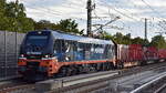 Raildox GmbH & Co. KG, Erfurt [D] mit der neuen geleasten ELP Euro9000 Duallok  2019 333-4  [NVR-Nummer: 90 80 2019 333-4 D-ELP] und einem Ganzzug Drehgestell-Flachrungenwagen (leer) am 17.09.26 H�he Bahnhof Berlin Karow.
