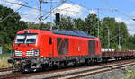 DB Cargo AG, Mainz [D] mit ihrer Vectron Dual Mode Light  249 031  [NVR-Nummer: 90 80 2249 031-6 D-DB] und einigen G�terwagen am 22.06.26 H�he Leipzig-Thekla.