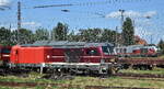 DB Cargo AG, Mainz [D] mit ihrer ersten der Vectron Dual Mode Light Serie, der  249 001  [NVR-Nummer: 90 80 2249 001-9 D-DB] abgestellt am Rbf Magdeburg-Rothensee am 20.08.26